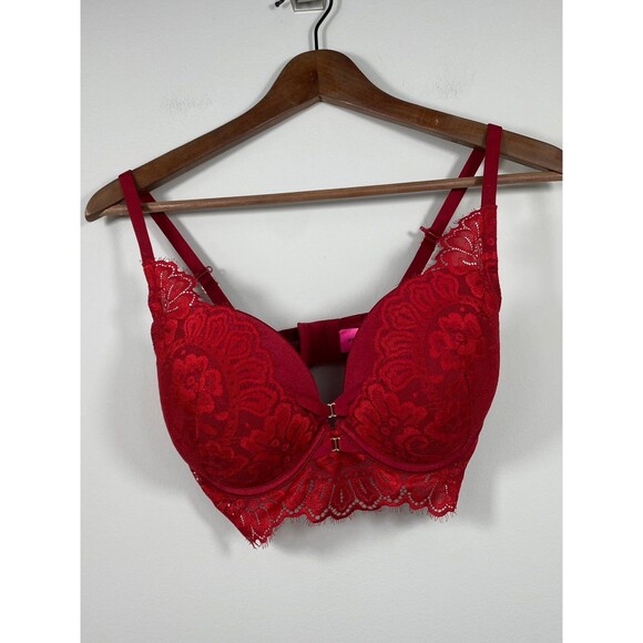 La SENZA Other - La Senza Beyond Sexy Red Lace Push Up Bra 34DD Romantic Lingerie